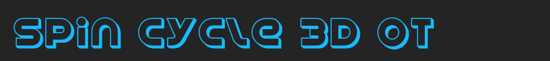 Spin Cycle 3D OT font